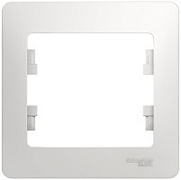 Рамка горизонтальная Systeme Electric Glossa 1-м. белый картинка